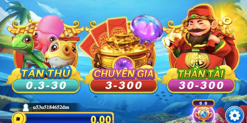 Sảnh game bắn cá thần tài vô cùng nổi tiếng và hấp dẫn